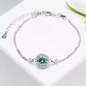 Glamorous 1.0ct Coral Moissanite Bracelet